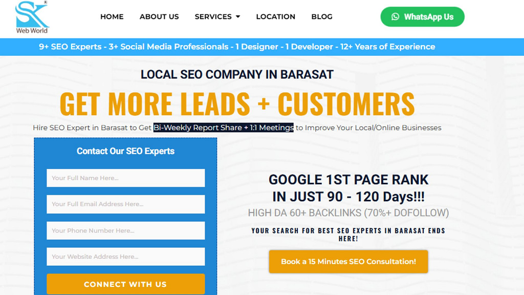 seo services in Barasat Page